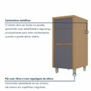 Ver imagem 4 de Balcão 3 Gavetas Condessa Acabamento Titânio Cinza/Carvalho