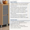 Ver mais imagens de Balcão 3 Gavetas Condessa Acabamento Titânio Cinza/Carvalho