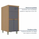 Ver imagem 5 de Balcão 3 Gavetas Condessa Acabamento Titânio Cinza/Carvalho