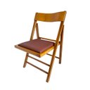 Ver imagem 2 de Cadeira Dobrável em Madeira Rustica com Assento Estofado - Cor Mel Courino Telha