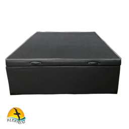 Cama Box Baú Casal Blindada/reforçada - Corino Preto - 3