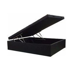 Cama Box Baú Casal Blindada/reforçada - Corino Preto - 1