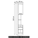 Ver imagem 2 de Mesa Cabeceira Modulado 38cm 1 Porta 1 Gaveta Delphi Avelã/cinnamon L01 - Mpozenato
