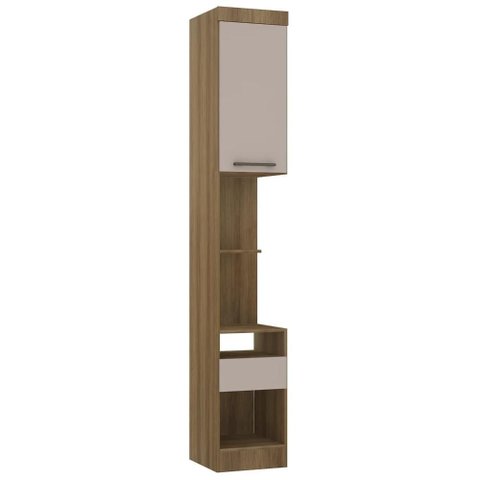 Mesa Cabeceira Modulado 38cm 1 Porta 1 Gaveta Delphi Avelã/cinnamon L01 - Mpozenato