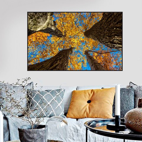 Quadro Canvas Árvore Amarela 60x90