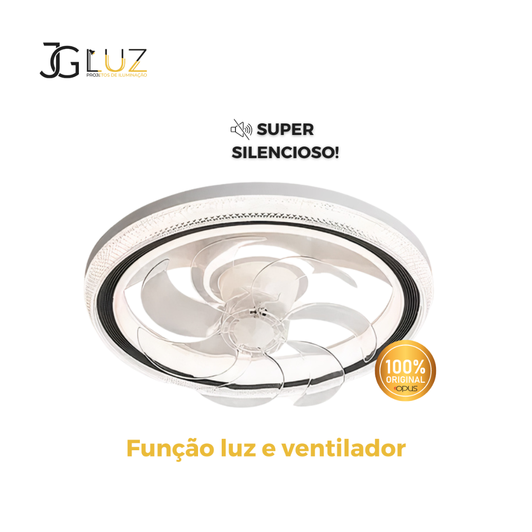 Ventilador de Teto Led 3 Cores Acrilico Controle Remoto 40w - 4