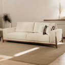 Ver imagem 1 de Sofá Fixo 2 Lugares Luxo 170 cm Magnus Bege Claro