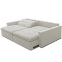 Ver mais imagens de Sofá Cama Retrátil Reclinável para Sala de Estar 208cm Lari F04 Veludo Bege - Lyam Decor