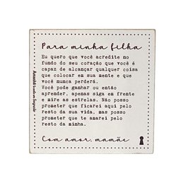 Quadro Box Filha Mamae em Mdf 12x12 - 1