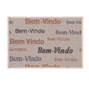 Ver imagem 2 de Capacho Tapete Porta Entrada Antiderrapante Domani Bem Vindo:Cozy Bege/0,40x0,60m