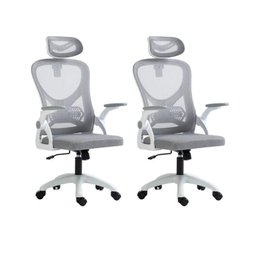Kit 2 Cadeiras para Escritório Presidente Office Columbus com Tela Mesh - 1