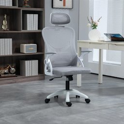 Kit 2 Cadeiras para Escritório Presidente Office Columbus com Tela Mesh Branco/Cinza Rivatti - 4 Kit 2 Cadeiras para Escritório Presidente Office Columbus com Tela Mesh Branco/Cinza Rivatti - 4