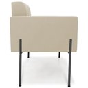 Ver imagem 4 de Poltrona para Sala Pé Metal Preto Kit 2 Ana Suede Bege - Ibiza