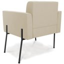 Ver imagem 2 de Poltrona para Sala Pé Metal Preto Kit 2 Ana Suede Bege - Ibiza