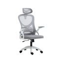 Ver imagem 2 de Kit 10 Cadeiras para Escritório Presidente Office Columbus com Tela Mesh Branco/Cinza Rivatti
