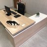 Kit 3 Peças com Mesa para Escritório Diretor em L,  Armário Multiuso Baixo e Gaveteiro 3 Gavetas - 9