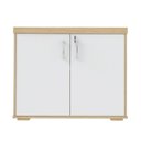 Ver imagem 5 de Kit 3 Peças com Mesa para Escritório Diretor em L, Armário Multiuso Baixo e Gaveteiro 3 Gavetas