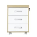 Ver imagem 6 de Kit 3 Peças com Mesa para Escritório Diretor em L, Armário Multiuso Baixo e Gaveteiro 3 Gavetas