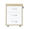 Kit 3 Peças com Mesa para Escritório Diretor em L,  Armário Multiuso Baixo e Gaveteiro 3 Gavetas - 6