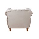 Ver imagem 5 de Poltrona Realeza Chesterfield Cadeira Vintage Decoração Retrô Bege Claro