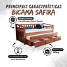 Bicama 3 Gavetas Safira Cor Avelã + 2 Colchões Ortobom D28 - 7
