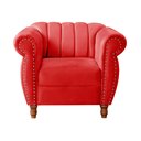 Ver imagem 4 de Poltrona Realeza Chesterfield Cadeira Vintage Decoração Retrô Vermelho