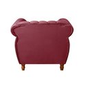 Ver imagem 5 de Poltrona Realeza Chesterfield Cadeira Vintage Decoração Retrô Vermelho Bordô