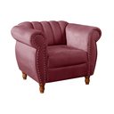 Ver imagem 2 de Poltrona Realeza Chesterfield Cadeira Vintage Decoração Retrô Vermelho Bordô