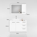 Ver imagem 7 de Gabinete para Banheiro com Cuba e Espelho Incluso Turin 80 - Avelato / Branco
