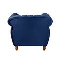 Ver imagem 5 de Poltrona Realeza Chesterfield Cadeira Vintage Decoração Retrô Azul Marinho