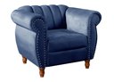 Ver imagem 2 de Poltrona Realeza Chesterfield Cadeira Vintage Decoração Retrô Azul Marinho