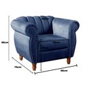 Ver imagem 3 de Poltrona Realeza Chesterfield Cadeira Vintage Decoração Retrô