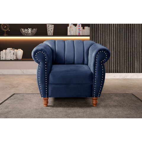 Poltrona Realeza Chesterfield Cadeira Vintage Decoração Retrô