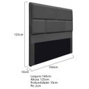 Ver imagem 3 de Cabeceira Queen Brick P02 160 cm para cama Box Linho - Doce Sonho Móveis CABECEIRA QUEEN CABECEIRA E