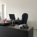 Ver imagem 5 de Conjunto 3 Peças com Mesa para Escritório Diretor em L, Armário Multiuso Baixo e Gaveteiro 3 Gavetas Charuto Preto Artany