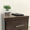 Ver imagem 7 de Conjunto 3 Peças com Mesa para Escritório Diretor em L, Armário Multiuso Baixo e Gaveteiro 3 Gavetas Charuto Preto Artany