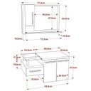 Ver imagem 7 de Kit com 4 Gabinetes para Banheiro 2 Portas 1 Gaveta com Cuba Q35 e Espelheira Legno 830W Branco/Nogal