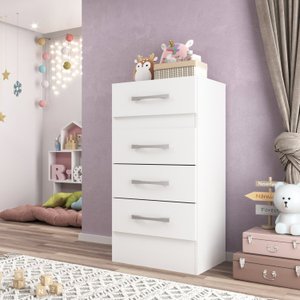 Cômoda Infantil Diana 4 Gavetas Quarto