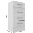 Ver imagem 3 de Cômoda Infantil Diana 4 Gavetas Quarto