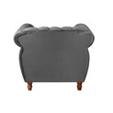 Ver imagem 5 de Poltrona Realeza Chesterfield Cadeira Vintage Decoração Retrô Cinza Grafite