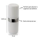 Ver imagem 2 de Porta Escovas de Dente com Tampa Banheiro Lavabo Branco Casa