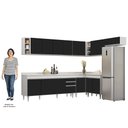 Ver imagem 5 de Armário de Cozinha Modulado de Canto 8 Peças Cp26 Balcão com Tampo Branco/preto - Lumil Lumil Móveis