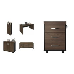 Conjunto Tamburato Mesa 1600 Gaveteiro Balcão 2 Portas Armário com Nicho e Balcão com Gavetas - 2