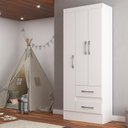 Ver imagem 1 de Guarda-Roupa Infantil Tiana 3 Portas 2 Gavetas Branco