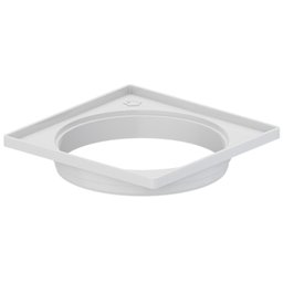 Porta Grelha Quadrada para Caixa Ralo Pvc Branco Áreas Banheiros Cozinhas de 15x15 Cm Dn 150mm - 3