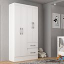 Ver imagem 1 de Guarda-Roupa Infantil Isabel 4 Portas 2 Gavetas Branco