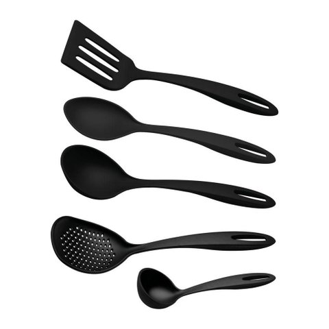 Jogo de Utensilios Tramontina Ability em Nylon Preto 05 Peças