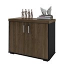 Ver imagem 6 de Kit 4 Peças com Mesa para Escritório Diretor em L, Armário Multiuso Alto, Armário Baixo e Balcão com