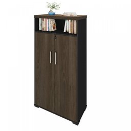 Kit 4 Peças com Mesa para Escritório Diretor em L, Armário Multiuso Alto, Armário Baixo e Balcão com Gavetas - 7