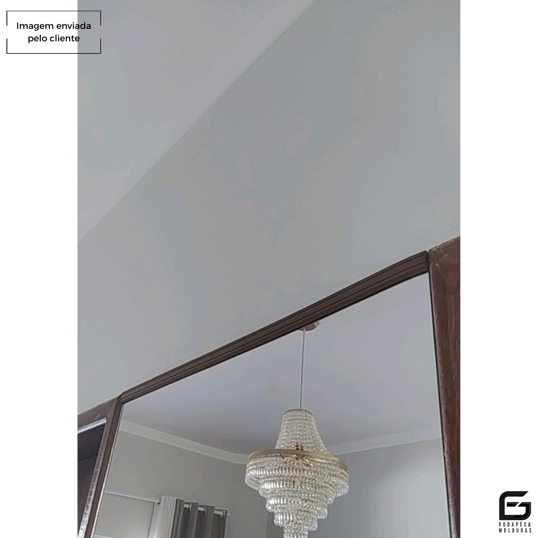 Boiserie Moldura Rodameio de Eva Adesivo e Flexível *orion 2,5cmx 5mm 10 Metros* Marrom - 4